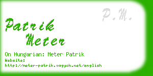 patrik meter business card